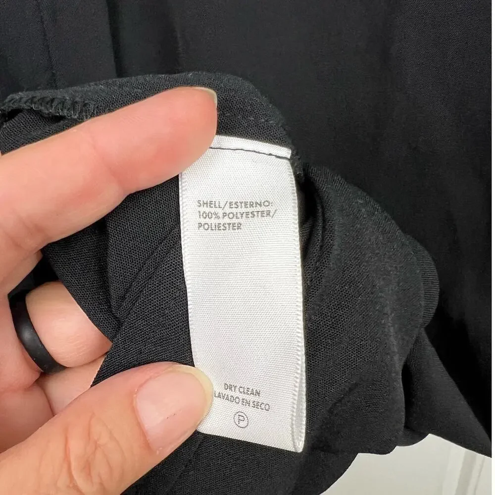 Rebecca Minkoff Callie Black Button Down Shirt Dress Small Pockets No Belt - Picture 5 of 10